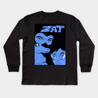 The Zat: Black and Blue Kids Long Sleeve T-Shirt